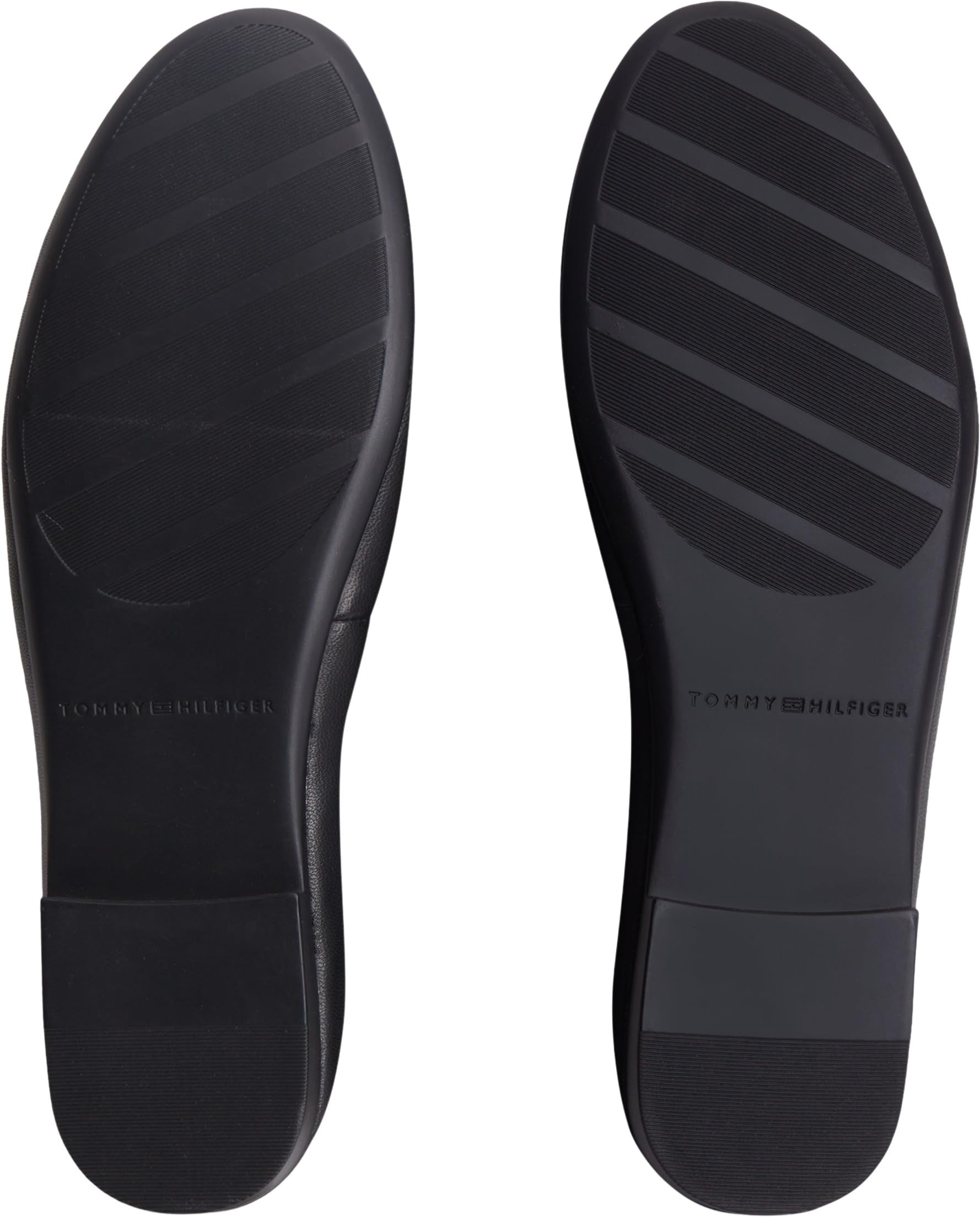 Tommy Hilfiger Damen Th Plate Leather Ballerina Fw0fw09374 Ballerinas
