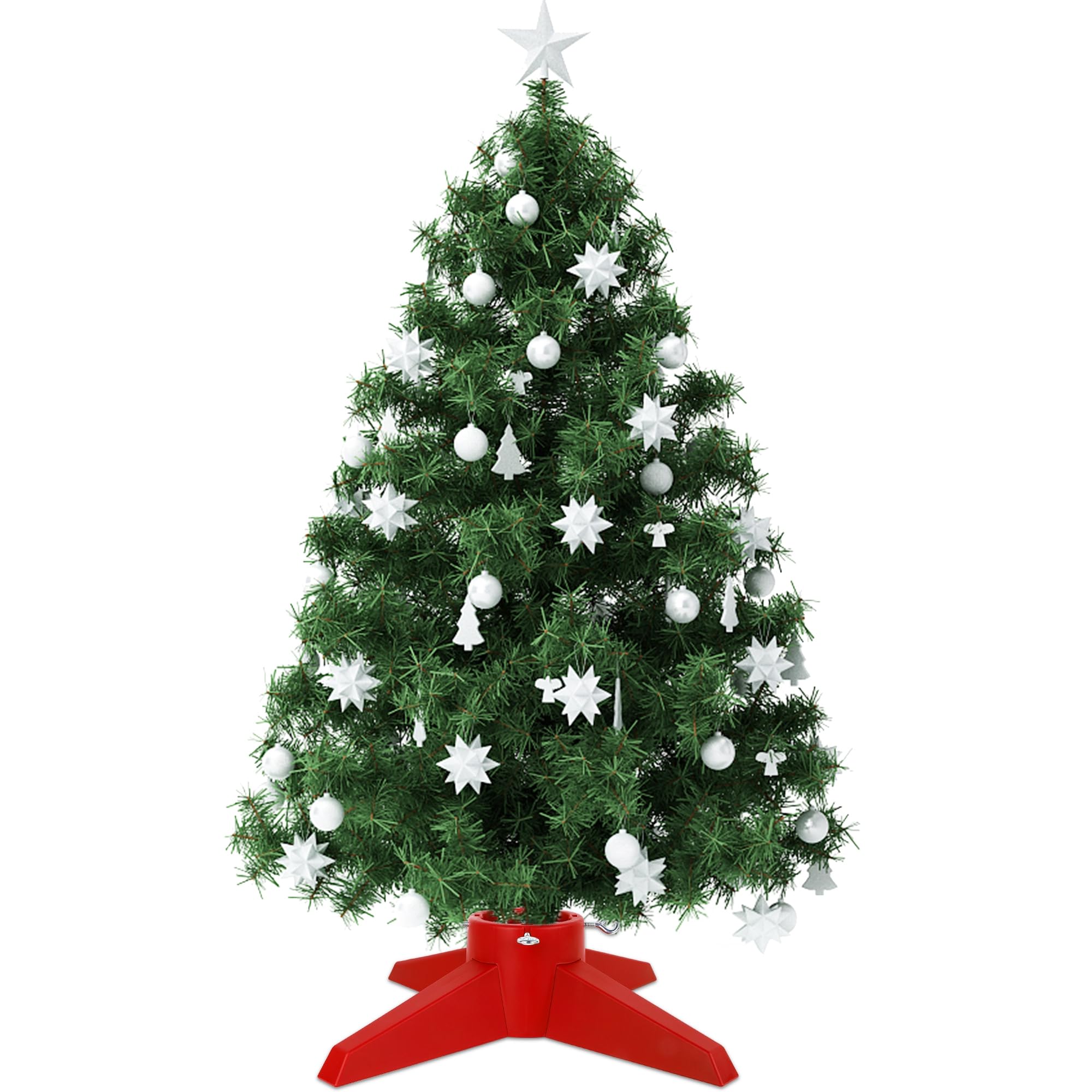 Blissun Support pour Sapin de Noël, Pied de Sapin de Noël, Support pour Sapin de Noël, Rouge