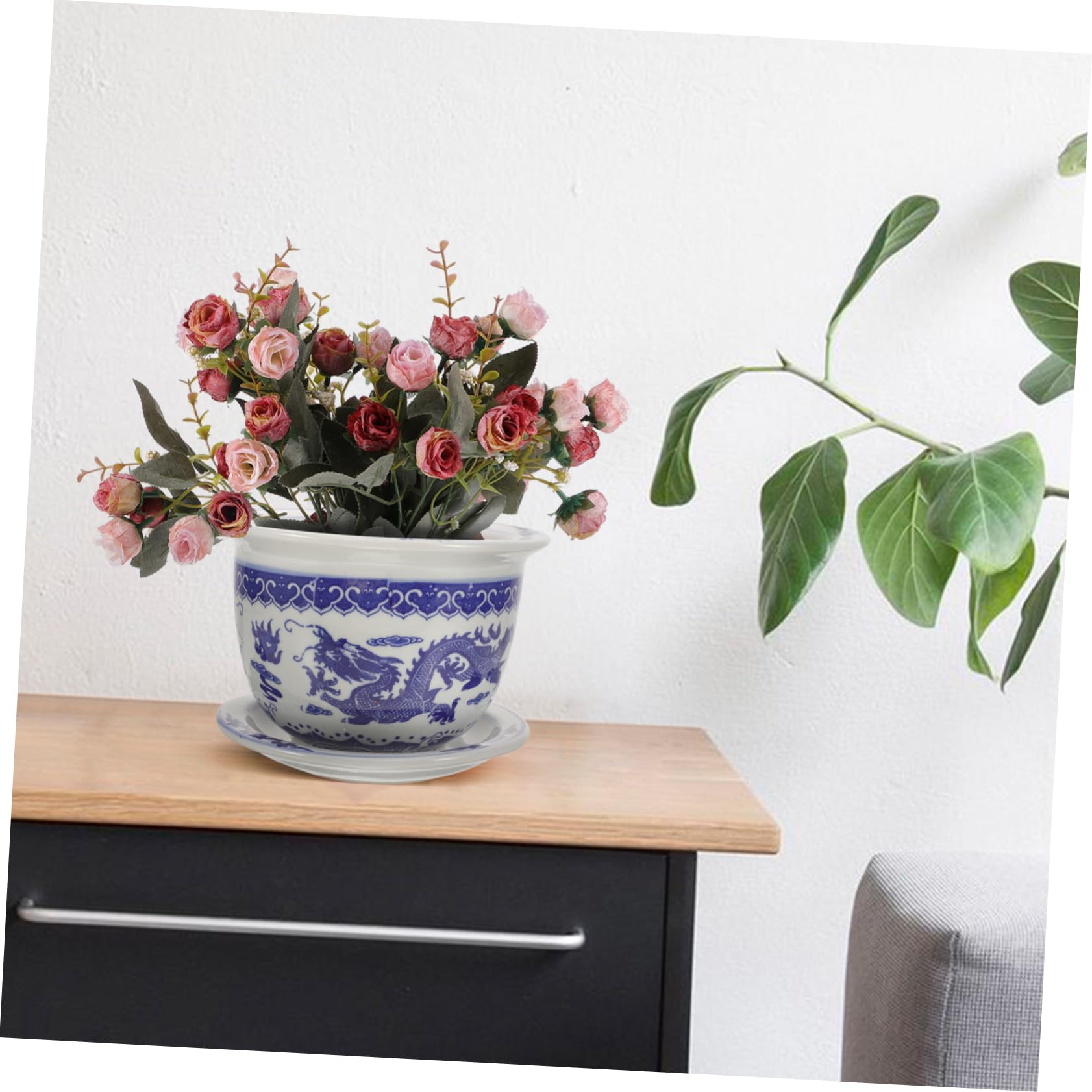 POPETPOP Zestaw Doniczek Ceramicznych W Stylu Vintage Doniczka Z Otworem Drenażowym Do Dekoracji Bonsai I Roślin Doniczkowych