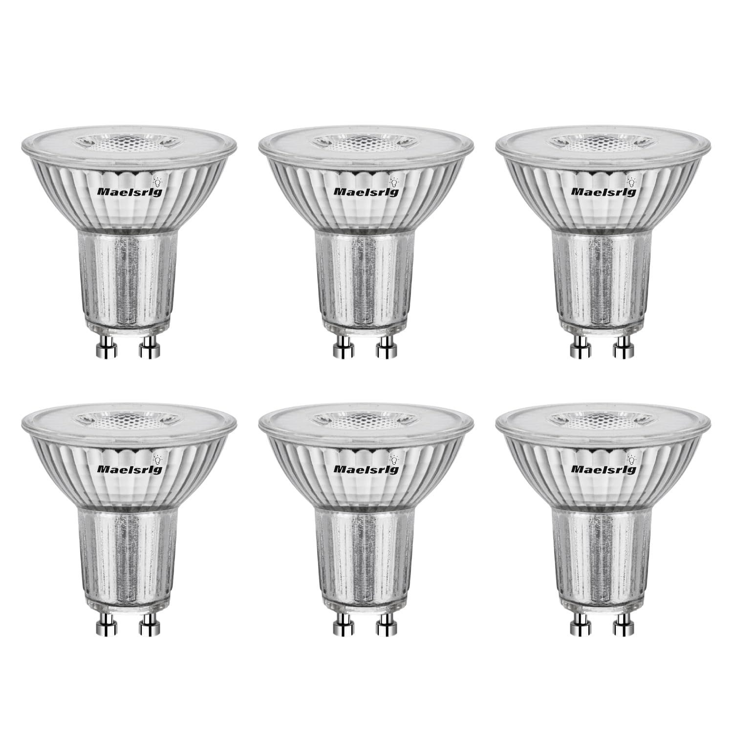 GU10 LED Bulb Dimmable, 35W Equivalent, 90 CRI, Range Hood Light Bulbs, Warm White 3000K, MR16 GU10 Base Track Light Bulbs, 4W 350LM, 6-Pack