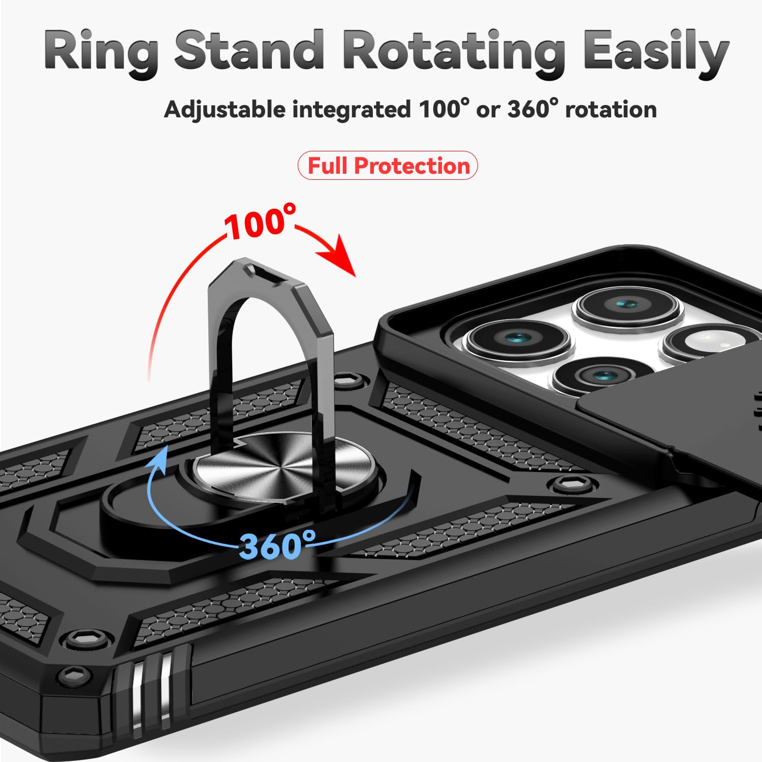 Aazon.co: SunStory Phone Case For Otorola Oto G 5G 2023 Case With HD Screen Protector - View #4