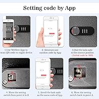 Vista 7 de Caja de Bloqueo de Llaves WeHere, Gabinete de Pared con 16 Etiquetas de Llaves y Cerradura de Combinación - Mini ERP - Ideal para Valetos, Hoteles