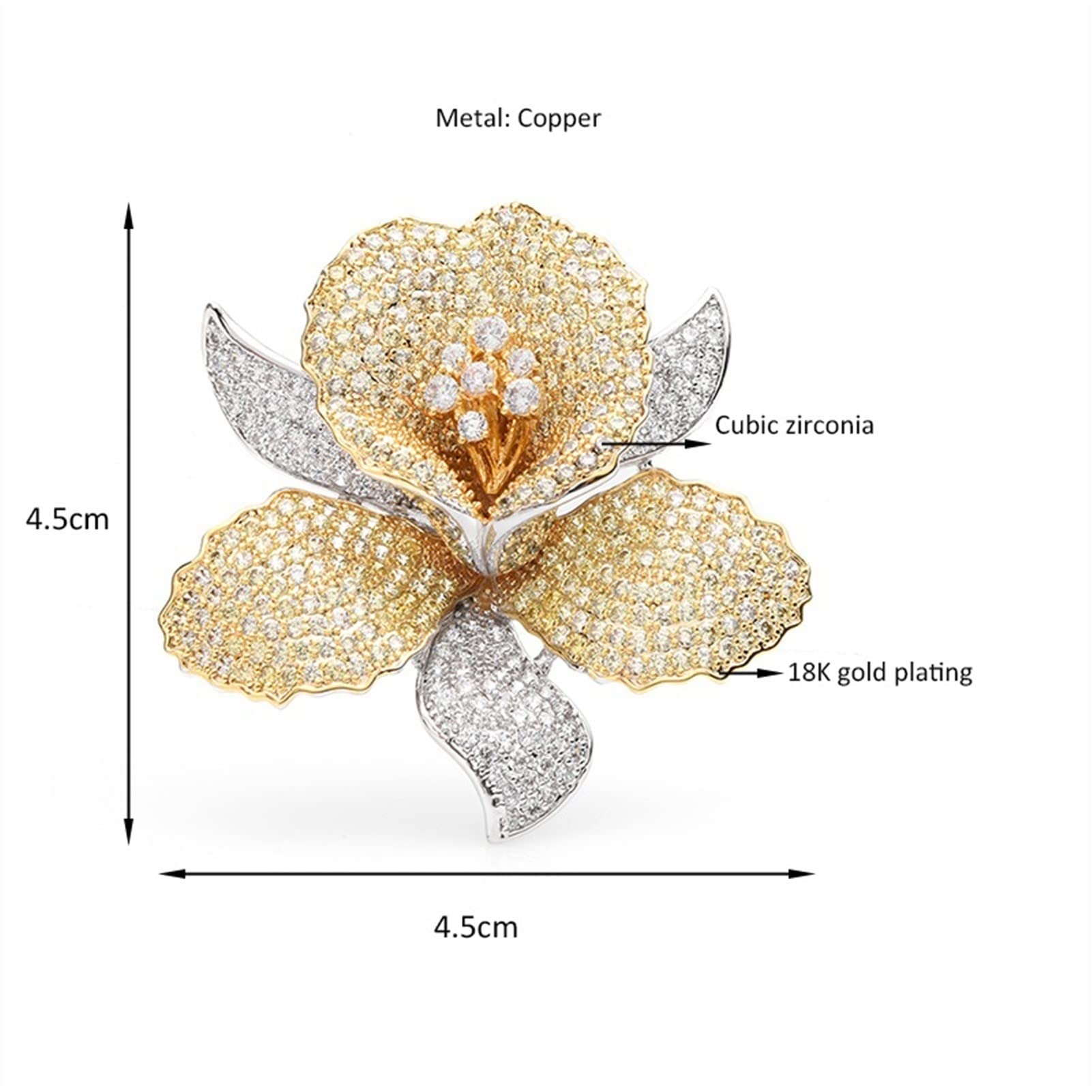 Broszka przypinki do klapy Ladies Moda Akcesoria Panie Elegancki Rhinestone Flower Broszka Ślub Bankiet Party Broszka Kwiat W Kształcie Broszka dla Kobiet Dziewczyn Kostium Akcesoria