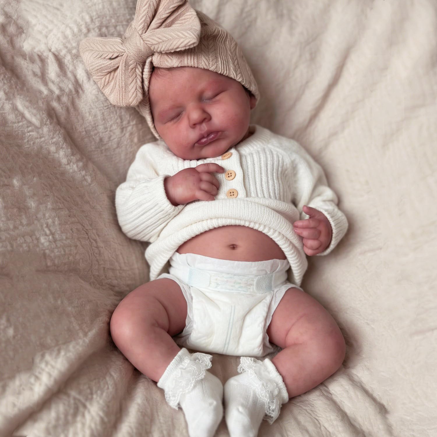 Zero Pam Lifelike Full Silicone Baby Dolls 20 Inch Realistic Baby Doll Girl Anatomically Correct Reborn Babys Dolls Silicone Full Body Toddler Real Life Newborn Doll for Girls (Modern)