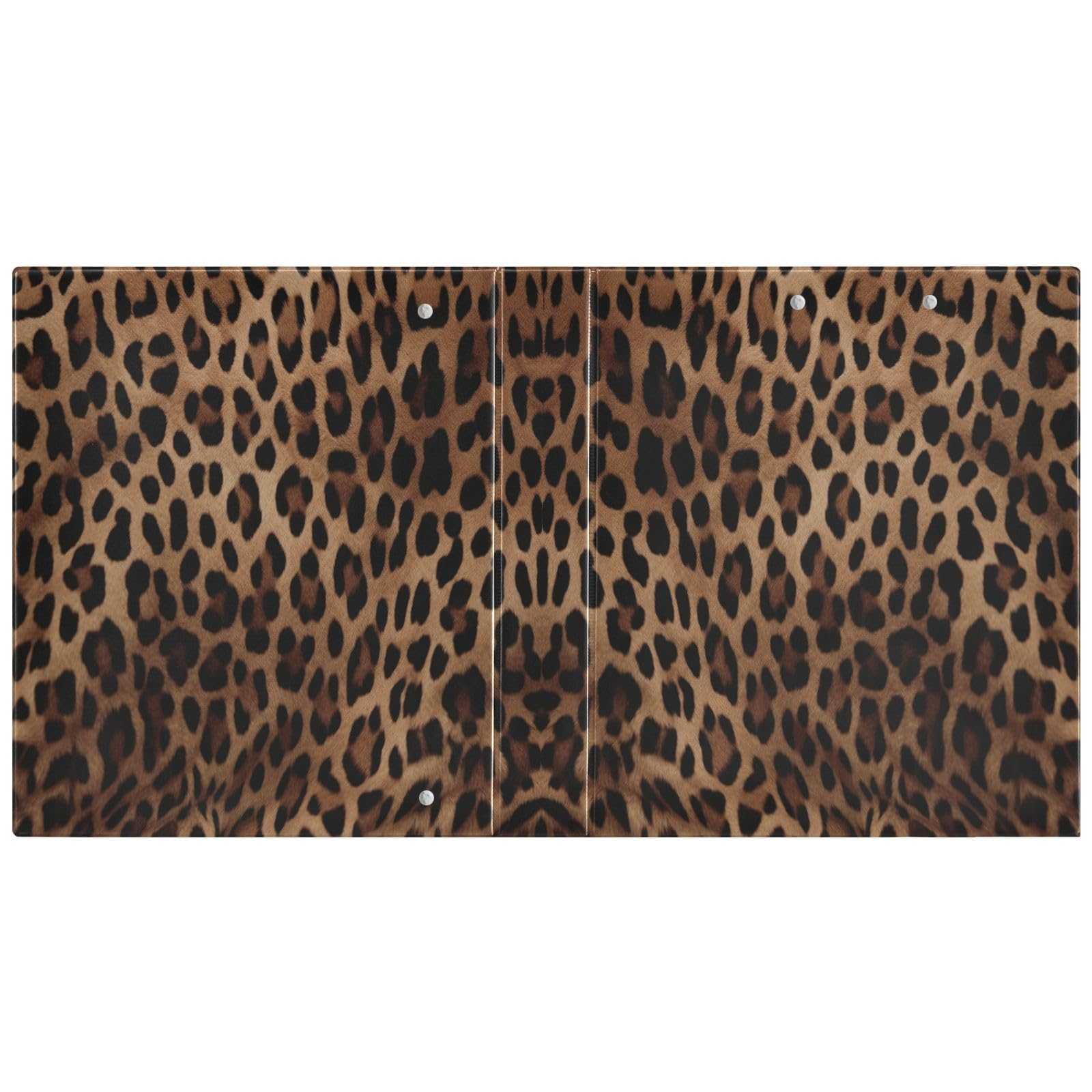 Raccoglitore versatile con stampa leopardata, 3,8 cm, 3 anelli, con portablocco, pronto per ufficio/casa, anello rotondo, contiene 200 fogli, confezione da 1