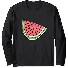 Watermelon - cute drawing, summer, fruit graphic Long Sleeve T-Shirt