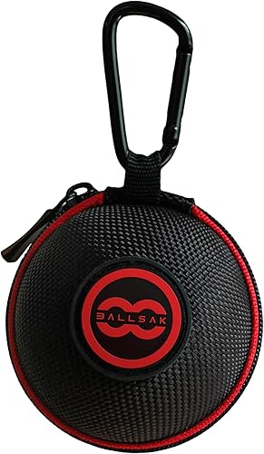 Sport  Rojo  Negro  Estuche de bola con clip para fijación de bolas de taco, bolas de billar, bolas de entrenamiento a tu bolsa de taco con diseño