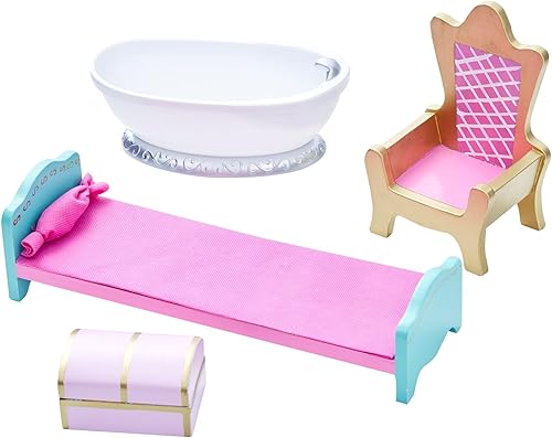 Miniatura 30 de Teamson Kids Juego de tocador con espejo y taburete, escritorio de maquillaje para niños con espejo para niñas pequeñas, tocador de madera para