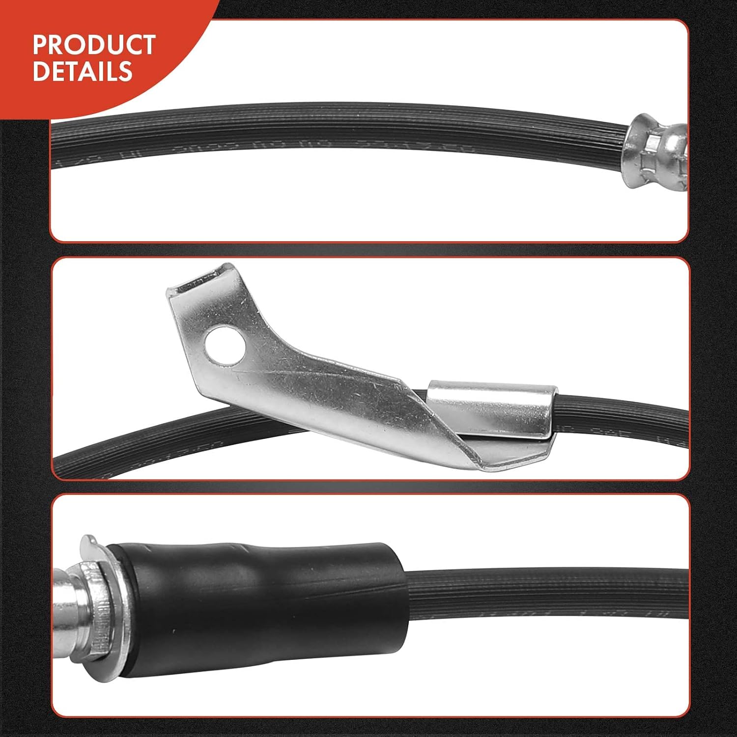 A-Premium Front Passenger Brake Hydraulic Hose Compatible with Select Chevy, Pontiac and Saturn Models - Equinox 2005-2006, Torrent 2006, Vue 2003-2007 - Replace# 22706713