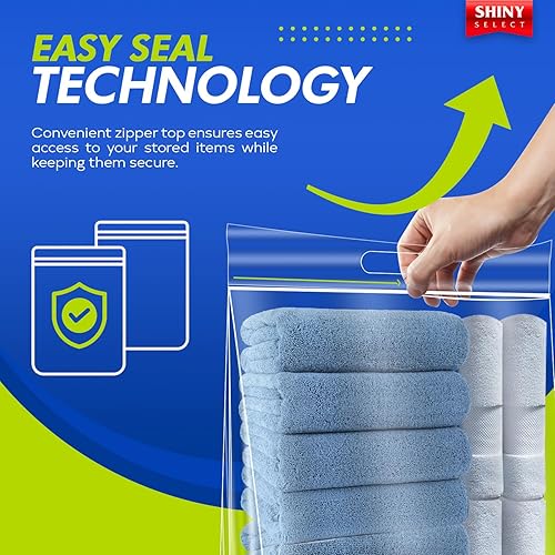 Miniatura 4 de Bolsa de almacenamiento jumbo de 20 galones con asa, cremallera superior resellable de 24 x 32 pulgadas, 3 bolsas, plástico grande transparente,