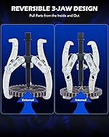 Vista 4 de Orion Motor Tech Juego de Extractor de Engranajes, 3" 4" 6" Kit de Extractor de 3 Mordazas para Remoción de Polea Engranaje Rodamiento Volante