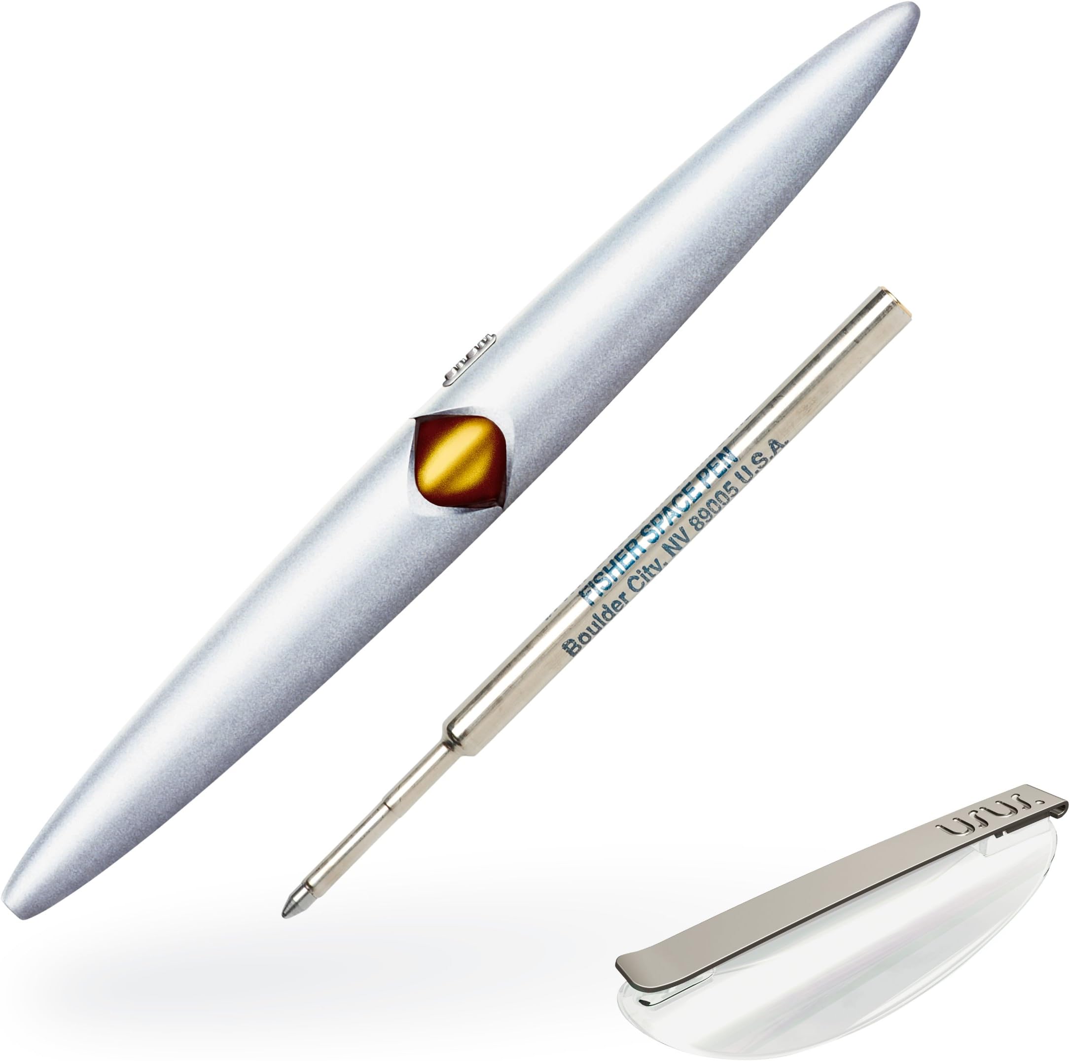 usus.io frosted +++ Fisher Space Pen refill +++ Click-Clip +++ ballpoint pen with MAGNETIC MECHANICS SYSTEM +++ made of aluminium with ceramic coating (anodized) +++ BERLIN DESIGN +++ blue ink