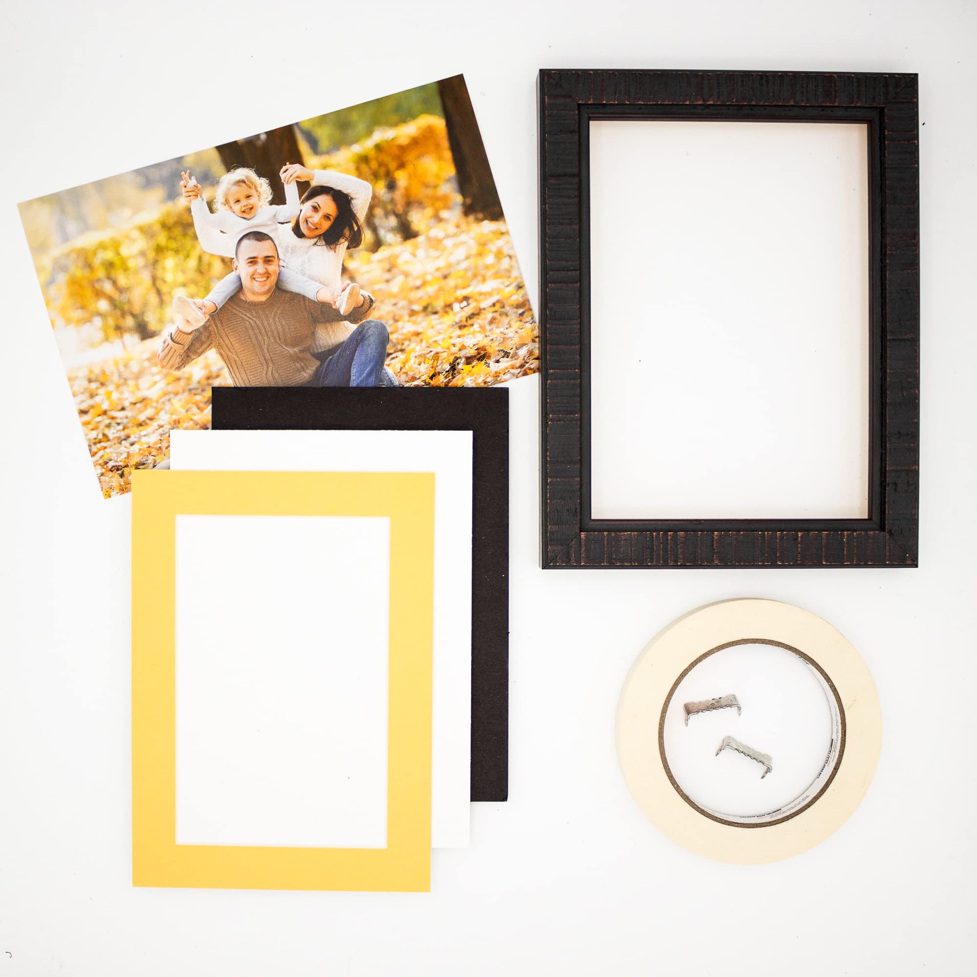 8.5x11 Mat Bevel Cut for 6x8 Photos - Acid Free Chamois Yellow Precut Matboard - For Pictures, Photos, Framing - 4-ply Thickness