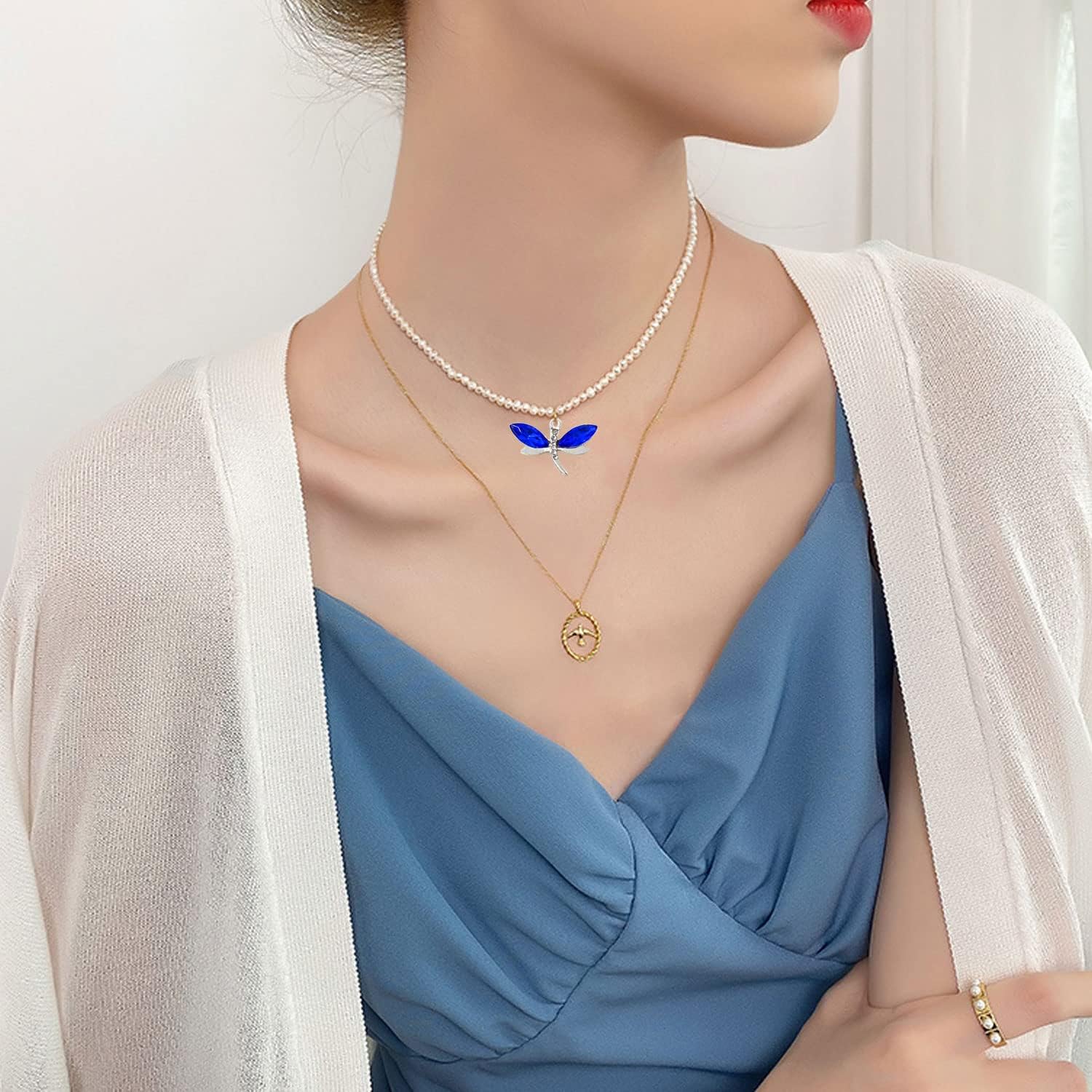 Honbay 16PCS Alloy Dragonfly Charms Pendant Diamond Metal Insects Pendants for Earring Necklace Bracelet Jewelry Making and Crafting (8 Color) - Image 5