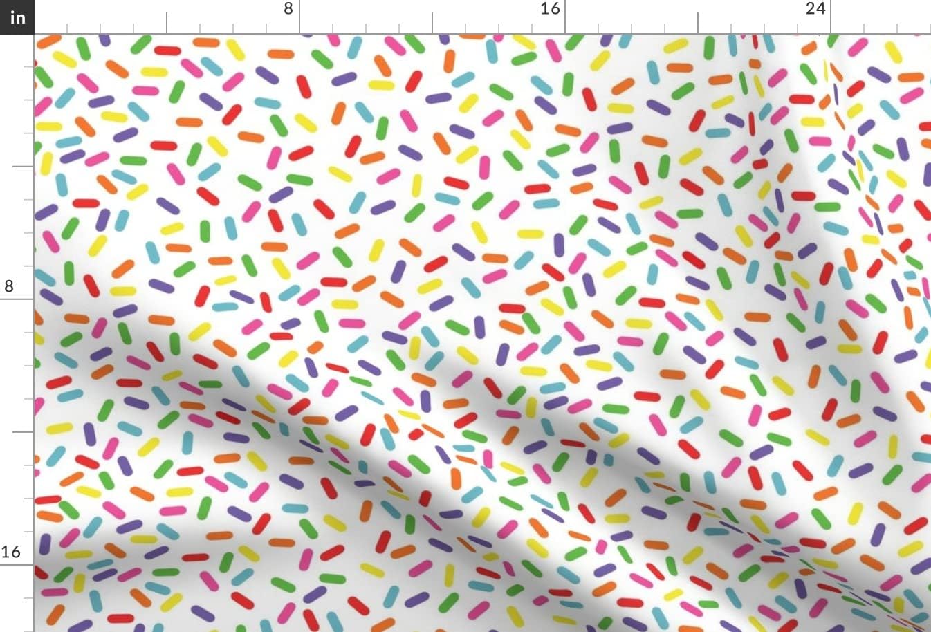 Spoonflower Fabric - Ice Cream Sprinkles Rainbow Birthday Party Decorating Bright Colorful Printed on Minky Fabric Fat Quarter - Sewing Baby Blankets Quilt Backing Plush