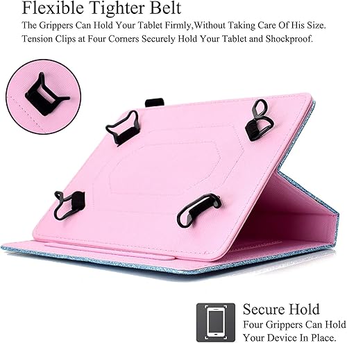 Vista 21 de Funda universal para tablet de 7.0 pulgadas, soporte Artyond Folio con ranuras para tarjetas para Samsung Galaxy Tab 7.0, Kindle Paperwhite 6.8