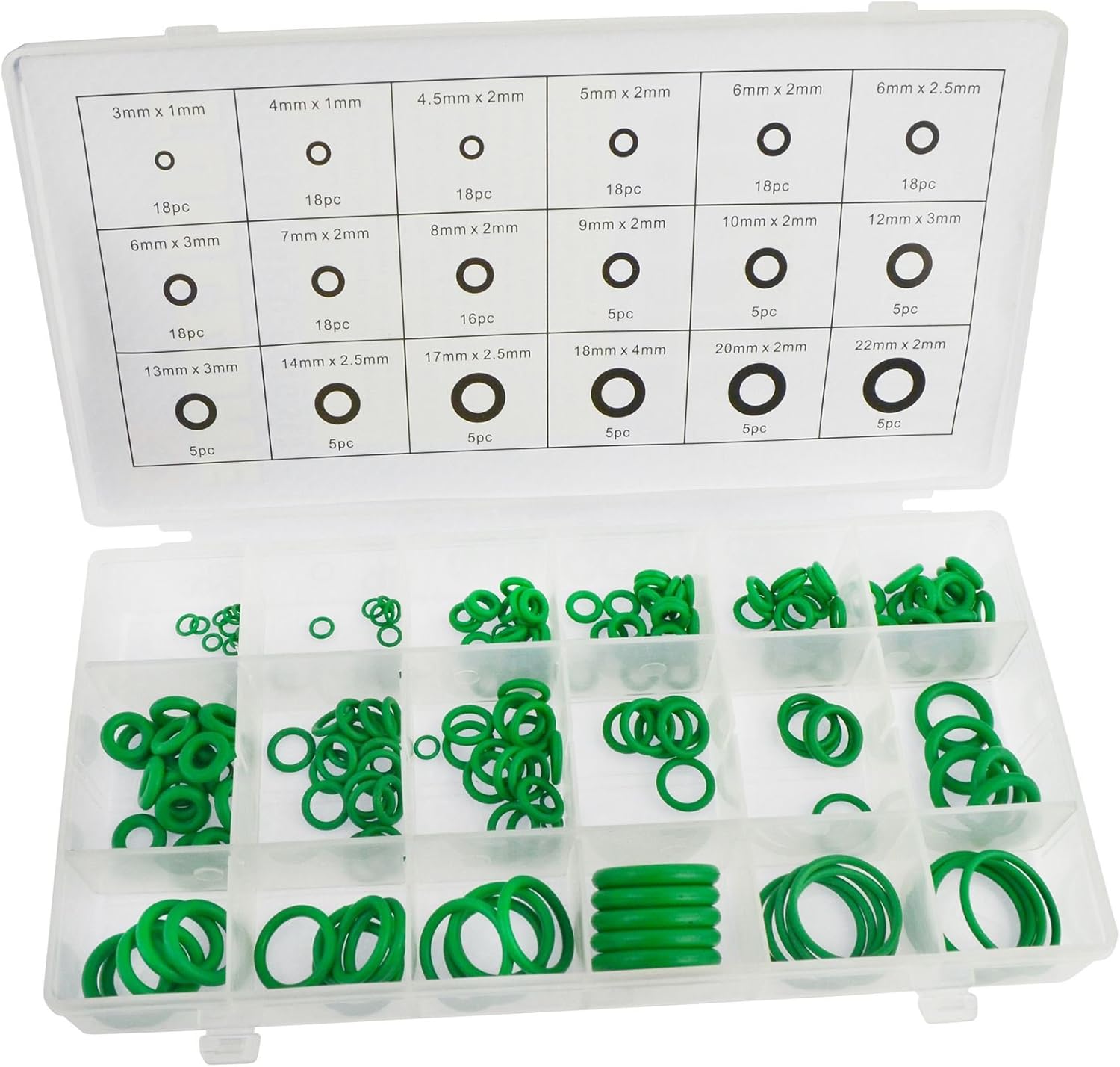HNBR Rubber O-Ring/Seals Plumbing Tap Washers Gaskets Assortment 205pc AST51