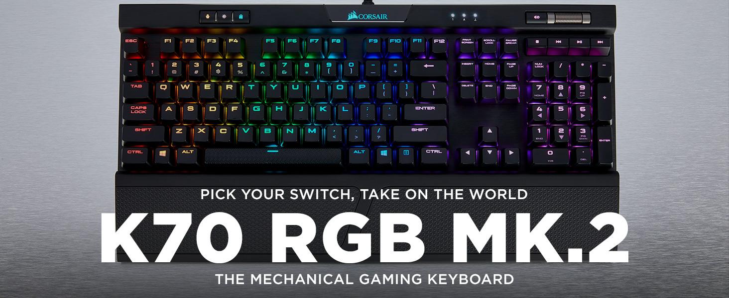 Amazon.com: Corsair K70 RGB MK.2 Mechanical Gaming Keyboard - USB