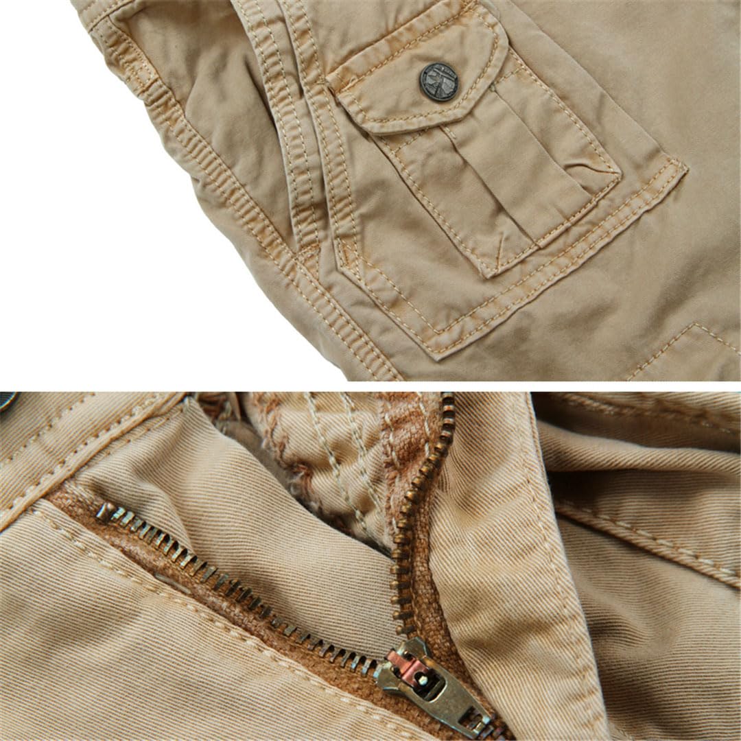 Vogrtcc Pantalones Cargo Multibolsillos para Hombre Pantalones Largos Sueltos Militares