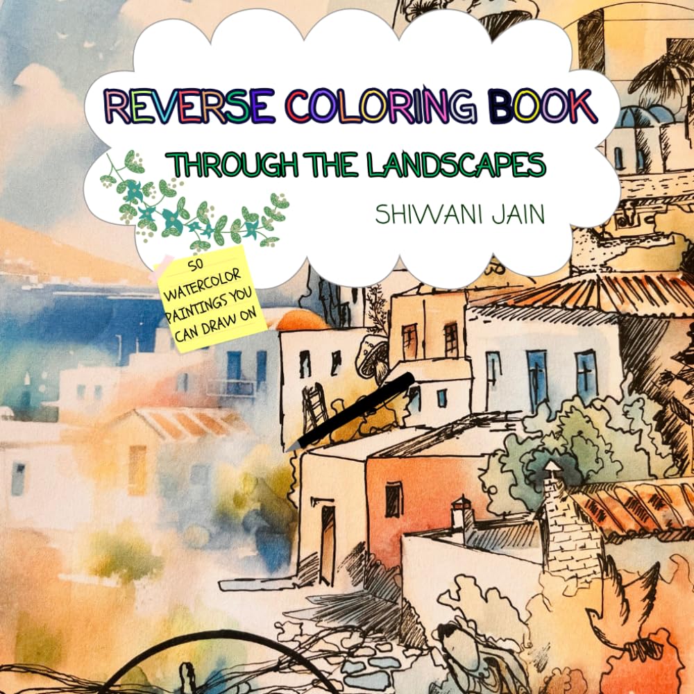 Livre de coloriage inversé pour reconnecter avec l'harmonie de la nature