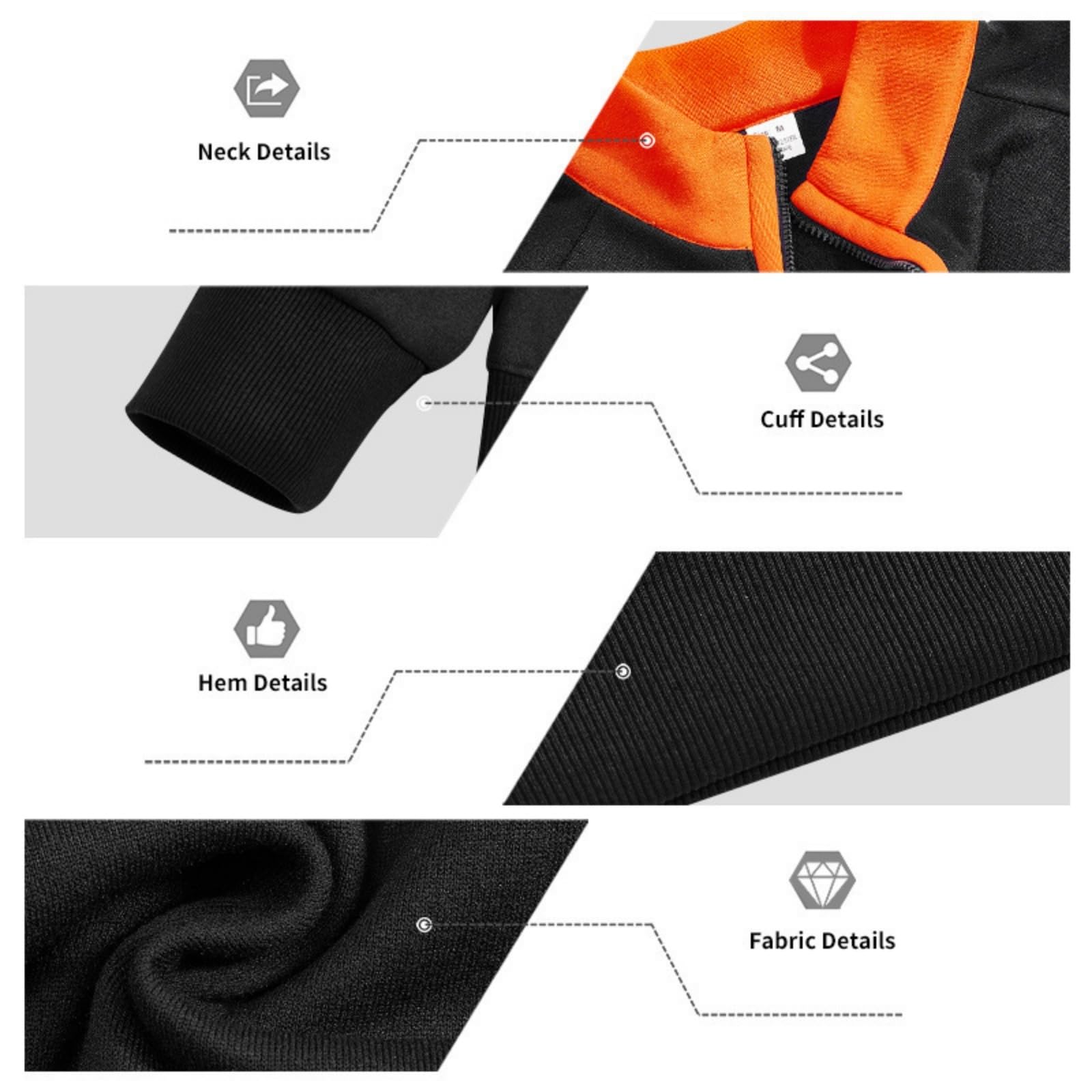 Greabuy Conjunto deportivo de 2 piezas para hombre: sudadera con cremallera de un cuarto y overol transpirable y pantalones deportivos cónicos para entrenamiento