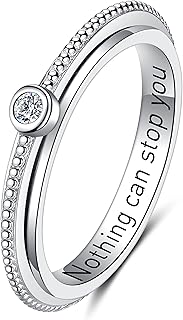 ZOEXUE Anxiety Rings for Women: Sterling Silver Spinner Ring for Teen Girls Anxiety Relieving Fidget Ring Stress Anti Fidget Jewelry Gifts for Granddaughter Mother