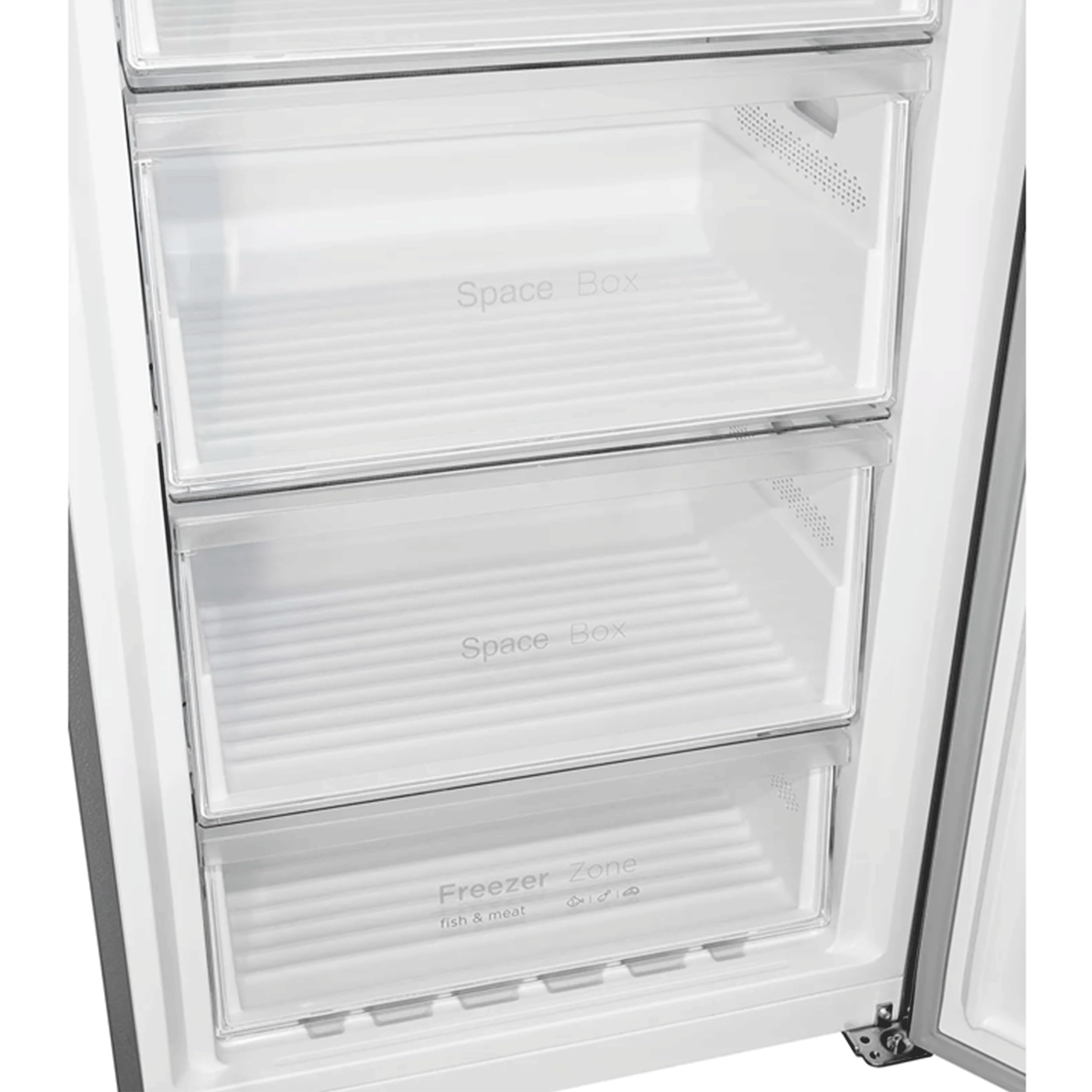 Exquisit® Congelador Vertical 380L No Frost Inoxlook Clase D Dual Digital | Control digital, congelación rápida, puerta reversible y medidas 185,5 x 71,0 x 71,0 cm