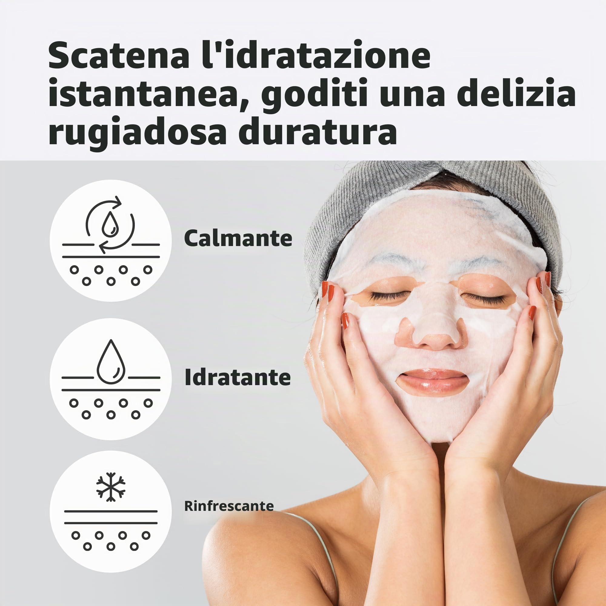 BENTON Maschera lenitiva all'aloe da 23 g, confezione da 10 – Aloe e foglie di tè verde contenute in acqua, maschera idratante e rinfrescante per il viso, fresca idratazione e effetto rinfrescante