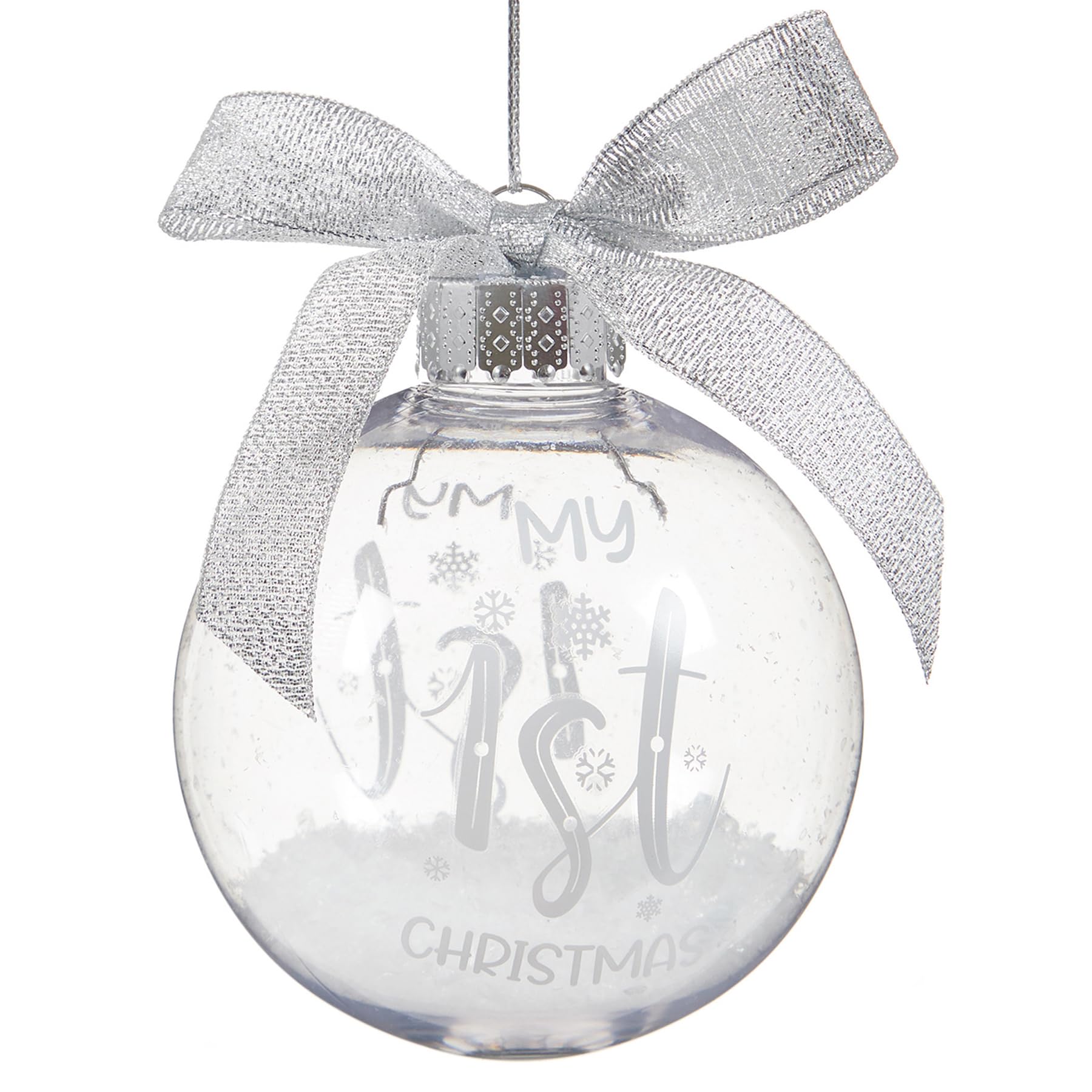 Widdle Gifts White My 1St Christmas Filled Bauble Tree Ornament Decoration 5502