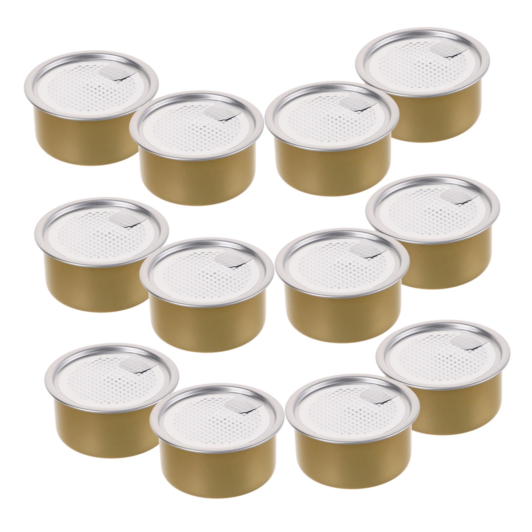 OHPHCALL Aluminum Can Tins 12pcs Empty Food Storage Containers Lids Perfect for Cat Food Dog Treats Cookies and Desserts