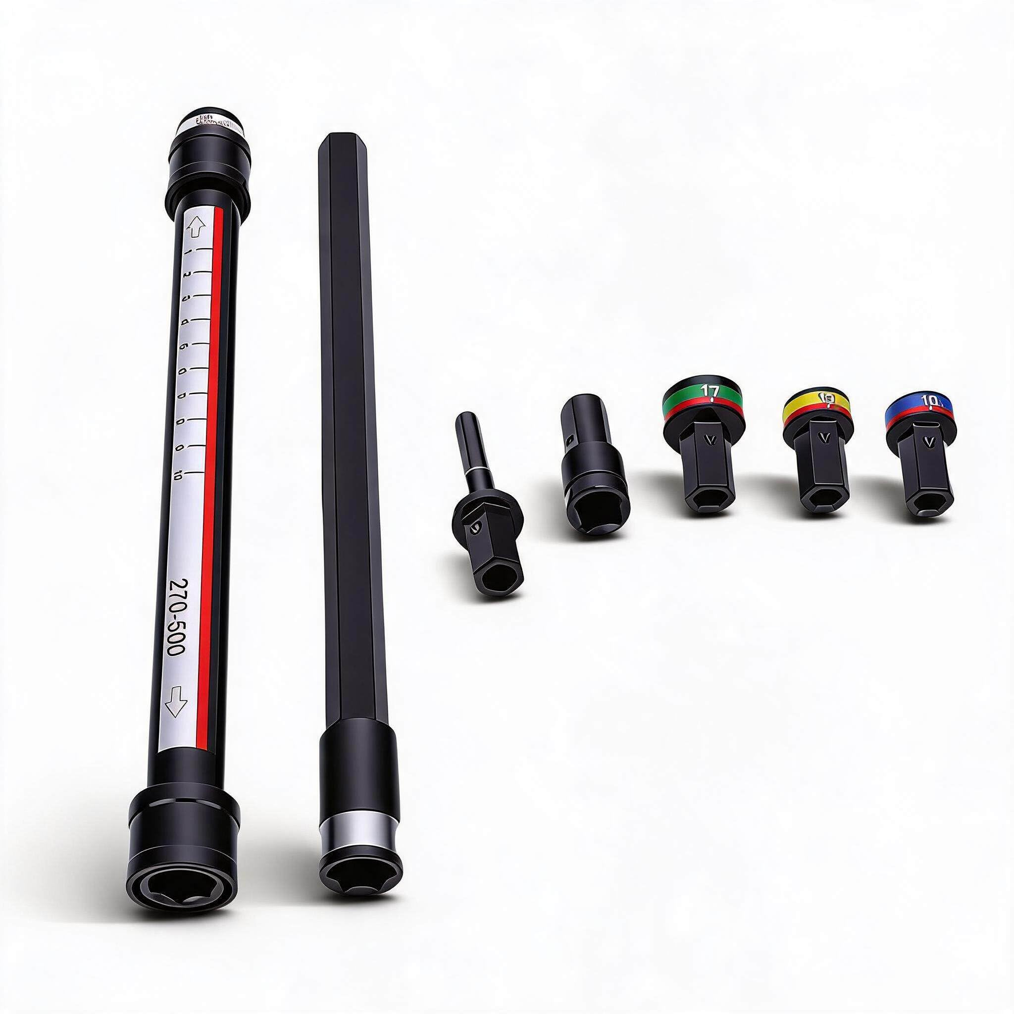 Dpofirs Juego de Vasos Niveladores de Techo, Vasos de Rápido con Poste de Extensión Telescópico de 270 Mm a 500 Mm para Taladro Eléctrico y Llave de Impacto, Incluye de 10, 13, 14 y 17