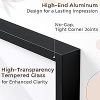 Vista 569 de Fun Memories Portarretratos de metal de 16 x 20 pulgadas con paspartú de 11 x 14 pulgadas, acabado de aluminio cepillado, parte delantera de vidrio