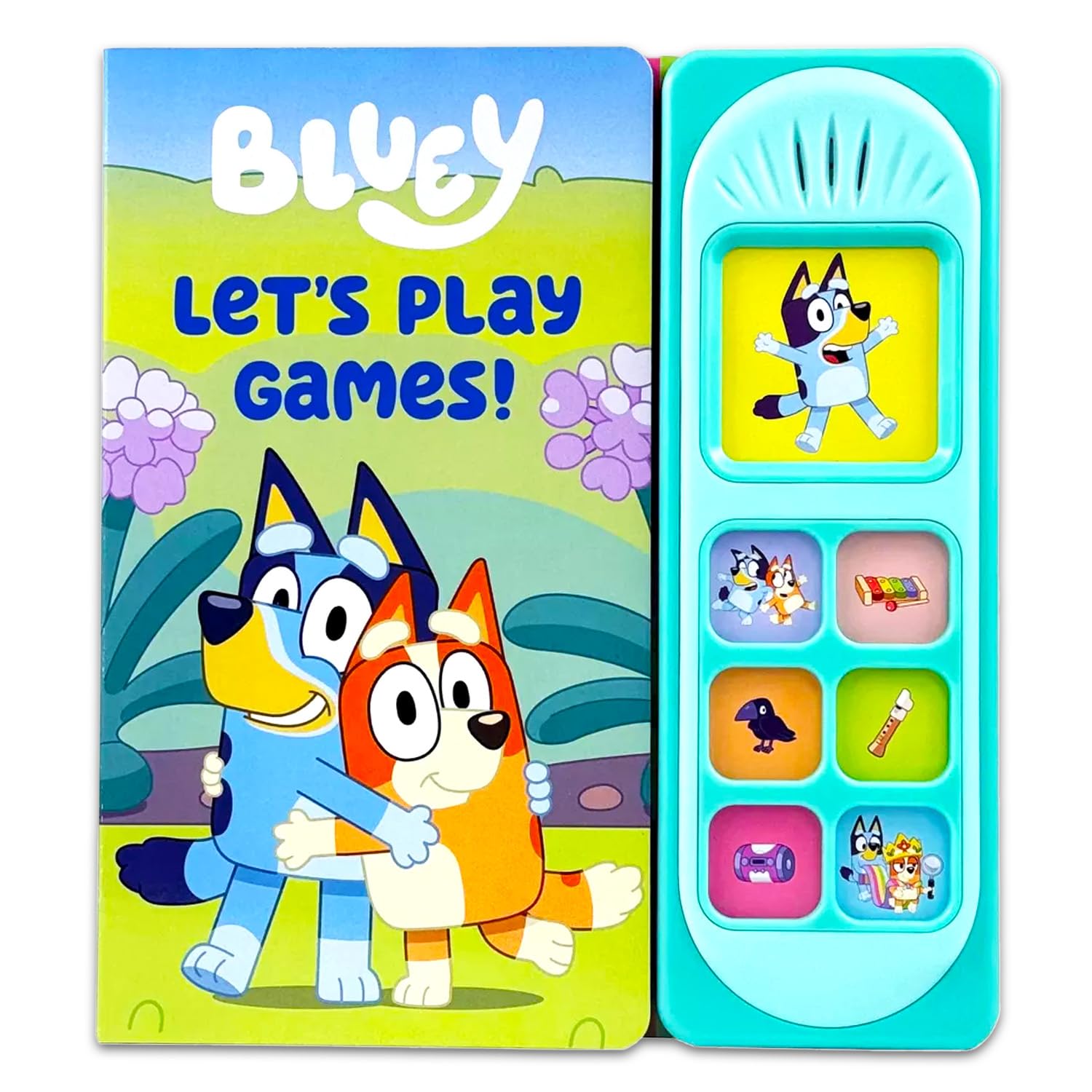 Bluey Sound Book for Toddlers - Activity Bundle with Interactive Learning Sound Book with Buttons Plus Coloring Pages, Stickers, Door Hanger | Bluey Let's Play Games Gifts for Kids, Boys, Girls