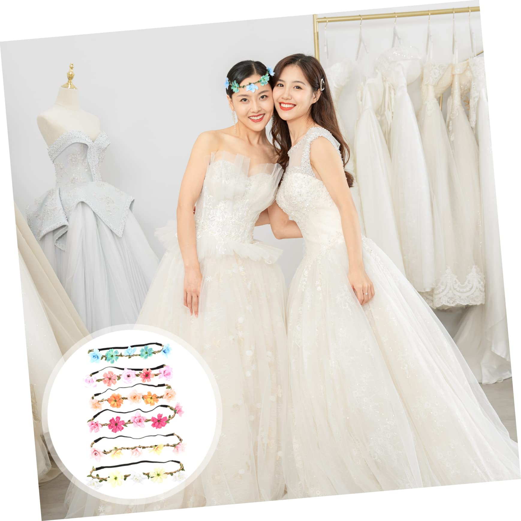 30stücke Teiliges Blumenkranz Haarschmuck Für Hochzeiten Festivals Fotografie Elastisches Und Hautfreundliches Design Mit Realistischen Farben Und Lebensechten Blumen Für Damen