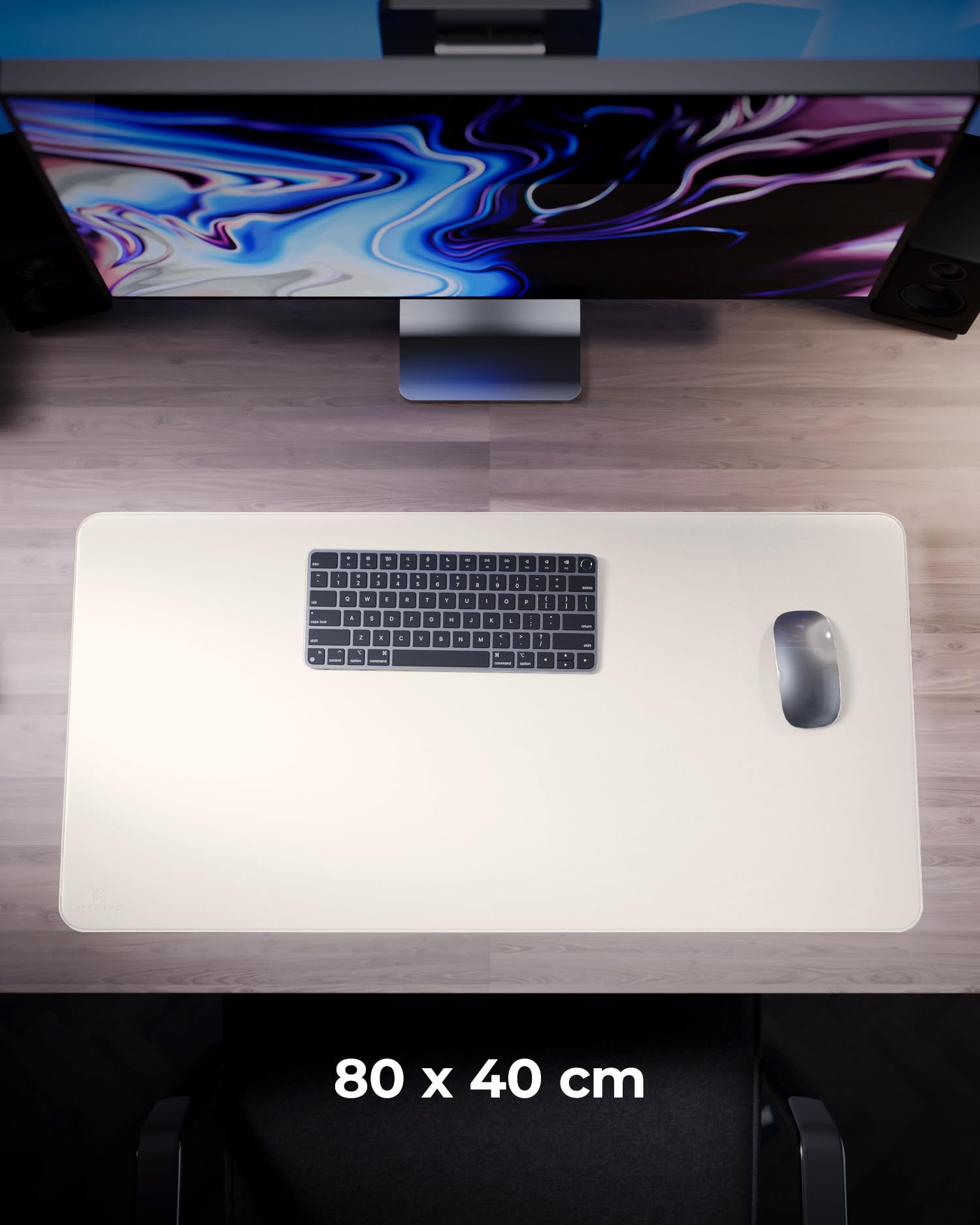 MYMIND MYMIND® Sottomano da scrivania [Antiscivolo] 80x40 cm - Tappetino per mouse XXL in pelle PU premium - Sottomano da scrivania per ufficio domestico - Sottomano da scrivania impermeabile - Sottom