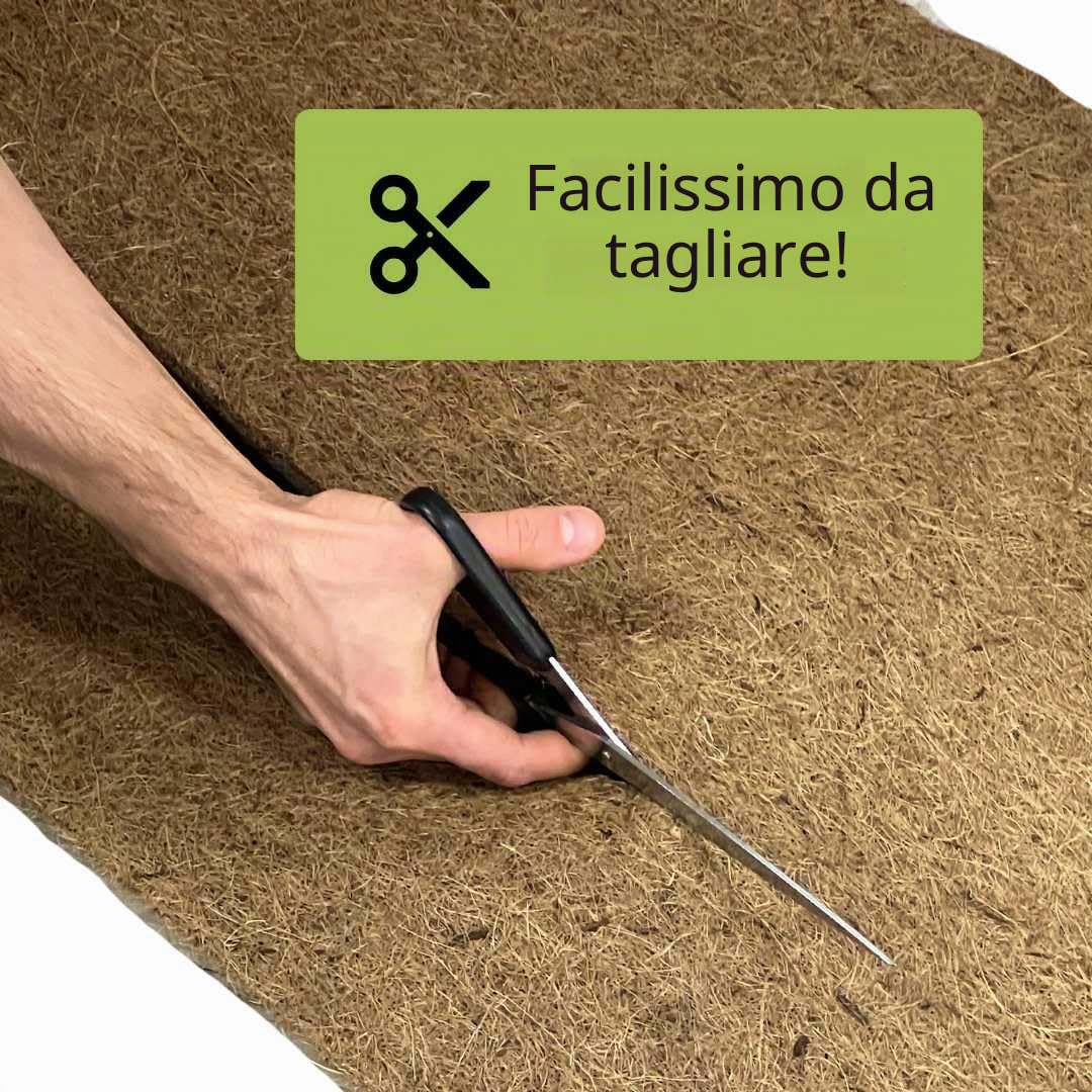 Florade® Tappetino in cocco – Protezione invernale per piante e piante in vaso, isolante e traspirante, 100% biologico, diverse misure, larghezza: 50 cm, lunghezza: 10 m