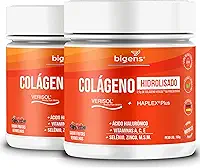 Colágeno Hidrolisado Verisol + Haplex Plus com Ácido Hialurônico e Vitaminas A, C, E, Selênio, 150 g em Pó, Bigens (Kit 2)