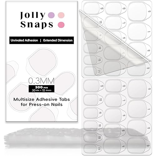 300PCS Nail Adhesive Tabs Extra Strong | 10 Sheets Nail Sticky Tabs for Press Ons | Ultra Thin, Waterproof & Easy to Use Press On Sticky Tabs for Nails