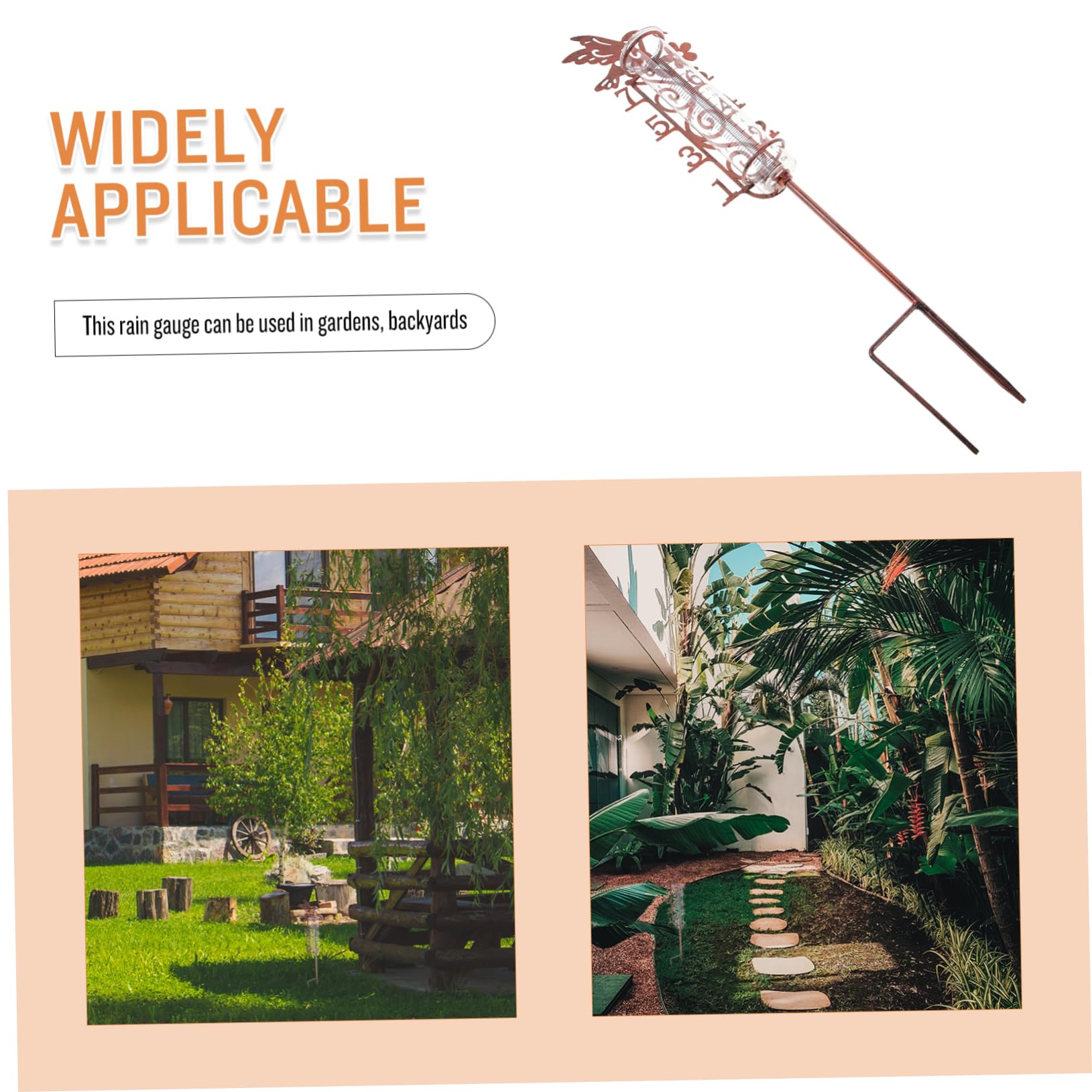 Mobestech 3stücke Outdoor Regenmesser Mit Metallpfahl Dekorativer Regenmesser Für Garten Und Rasen Tragbar Und Einfach Zu Reinigen Zur Messung Von Niederschlägen