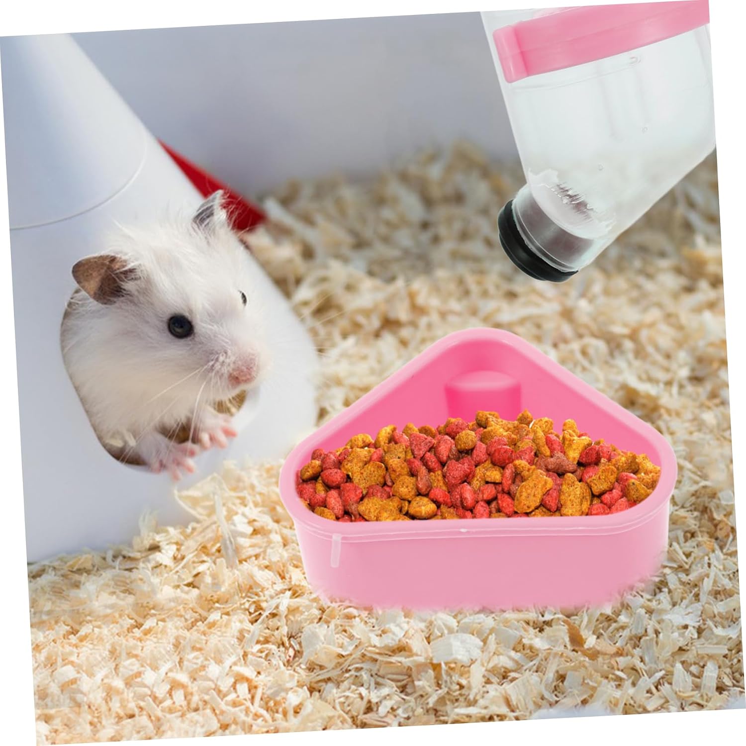 Hamster Cage Accessory Set Running Wheel, Bowl, Water Bottle image 4