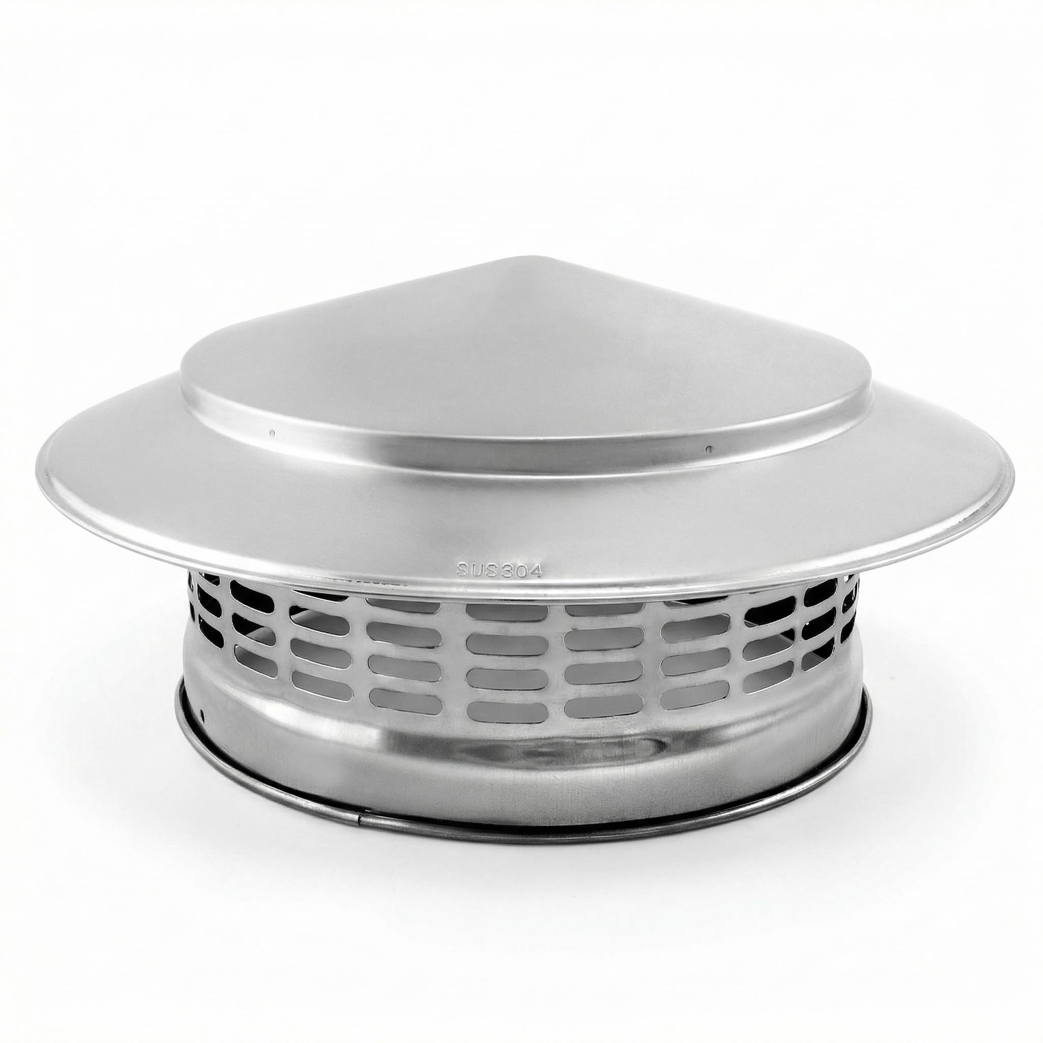 QWORK® 200 MM Roof Rain Cap 304 Stainless Steel, Chimney Cover, Vent Hood, Chimney Caps — image 1