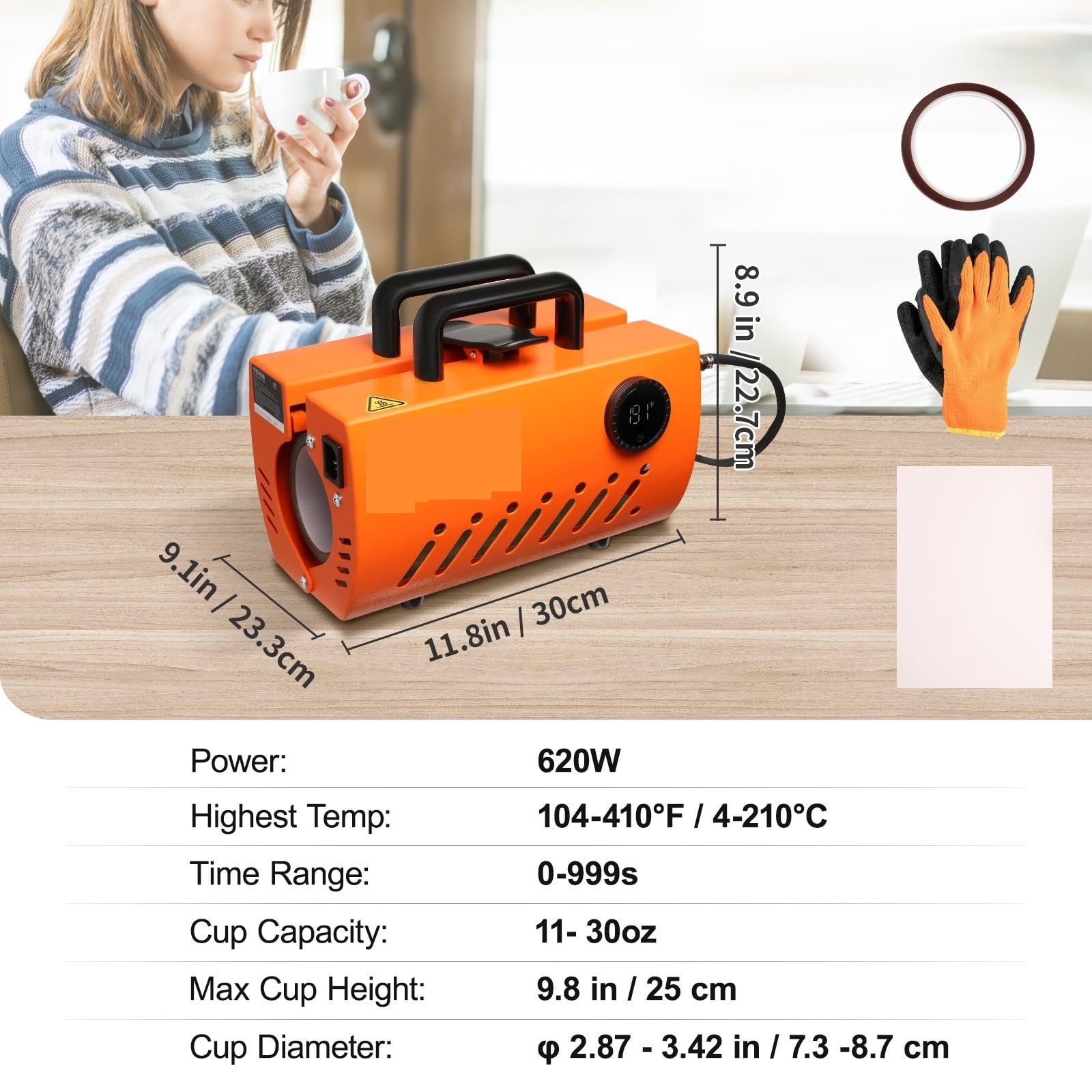 11-15 once 30 tazza pressa di calore mini regalo ceramica presser tumbler fai da te sublimazione portatile spazi vuoti macchina stampa automatica Per uso fai-da-te