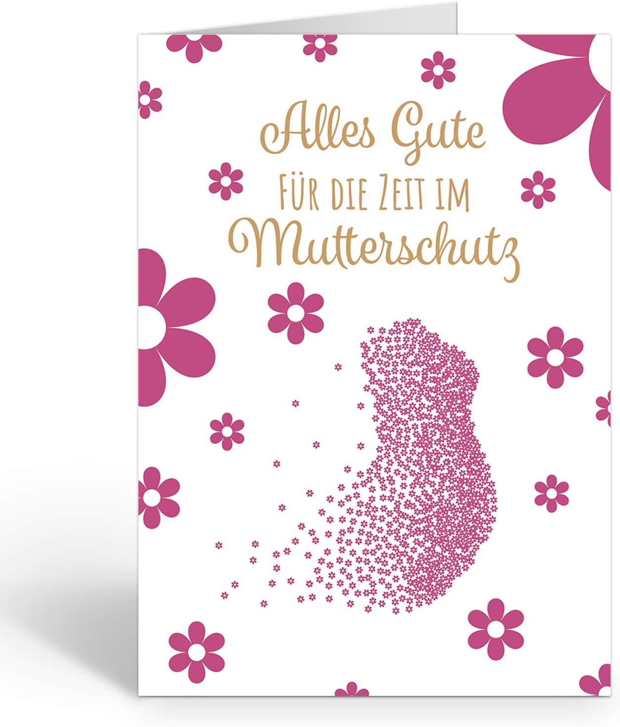 Kollegin Mutterschutz Sprüche Abschied Mutterschutz Karte XXL Abschiedskarte (A4) | Mutterschutz - Moderne Illustration | mit