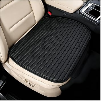 New Front Car Seat Covers with Side Pockets,Non-Slip Bottom Seat Covers for Cars for Protection & Storage,Breathable & Long Plaid Textured Front Seats Cover for Cars