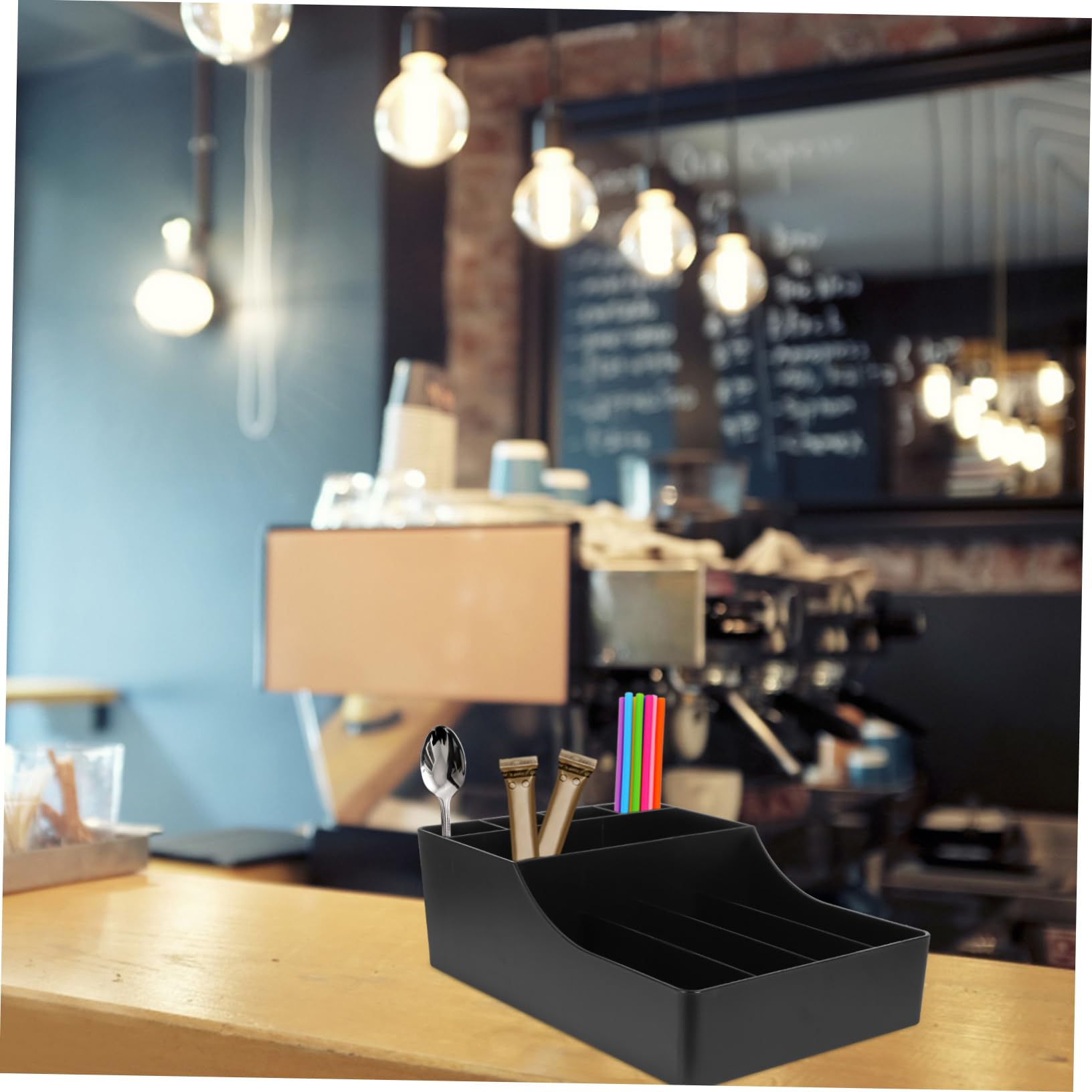 BESTYASH Kaffeebecherhalter aus Pp mit Serviettenhalter und Strohhalmhalter für Kaffeestationen Praktischer Organizer für Tee und Kaffeezubehör