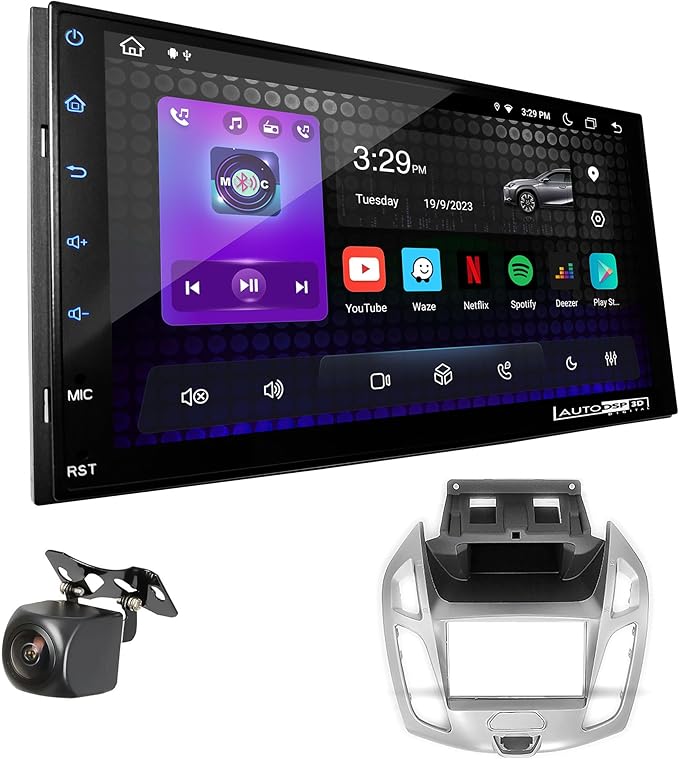 UGAR Compatible para Ford Transit Connect, Tourneo Connect 2013+ 7 Pulgada Android 13 DSP 4GB+64GB Dab+ Radio de Coche HD Pantalla táctil Completa Navegación GPS
