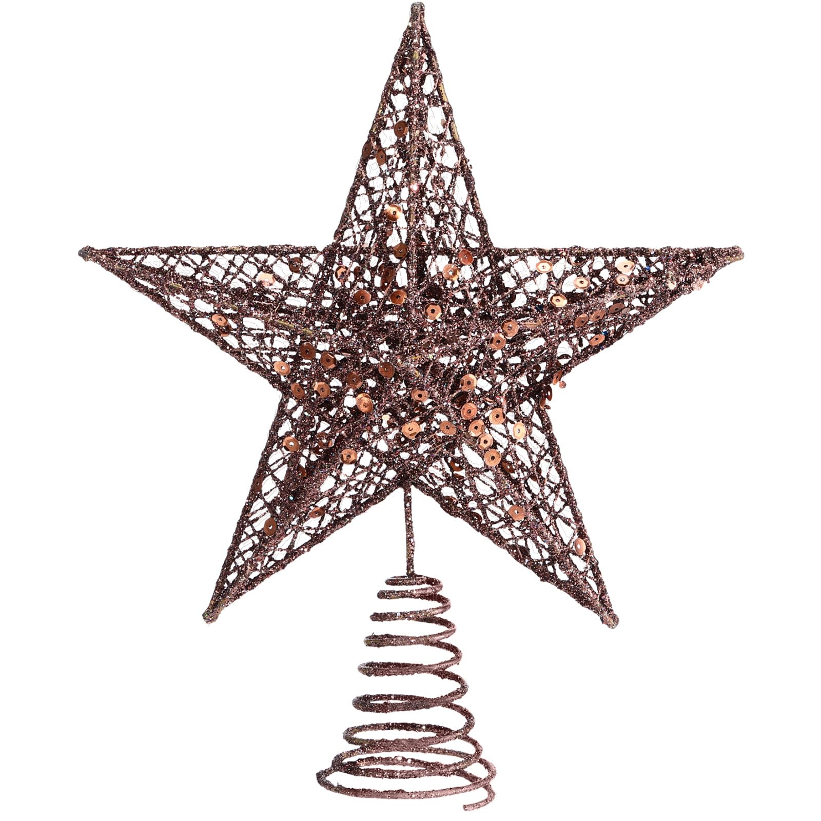 Snapklik.com : 10 Inches Coffee Christmas Star Tree Topper Xmas Tree ...