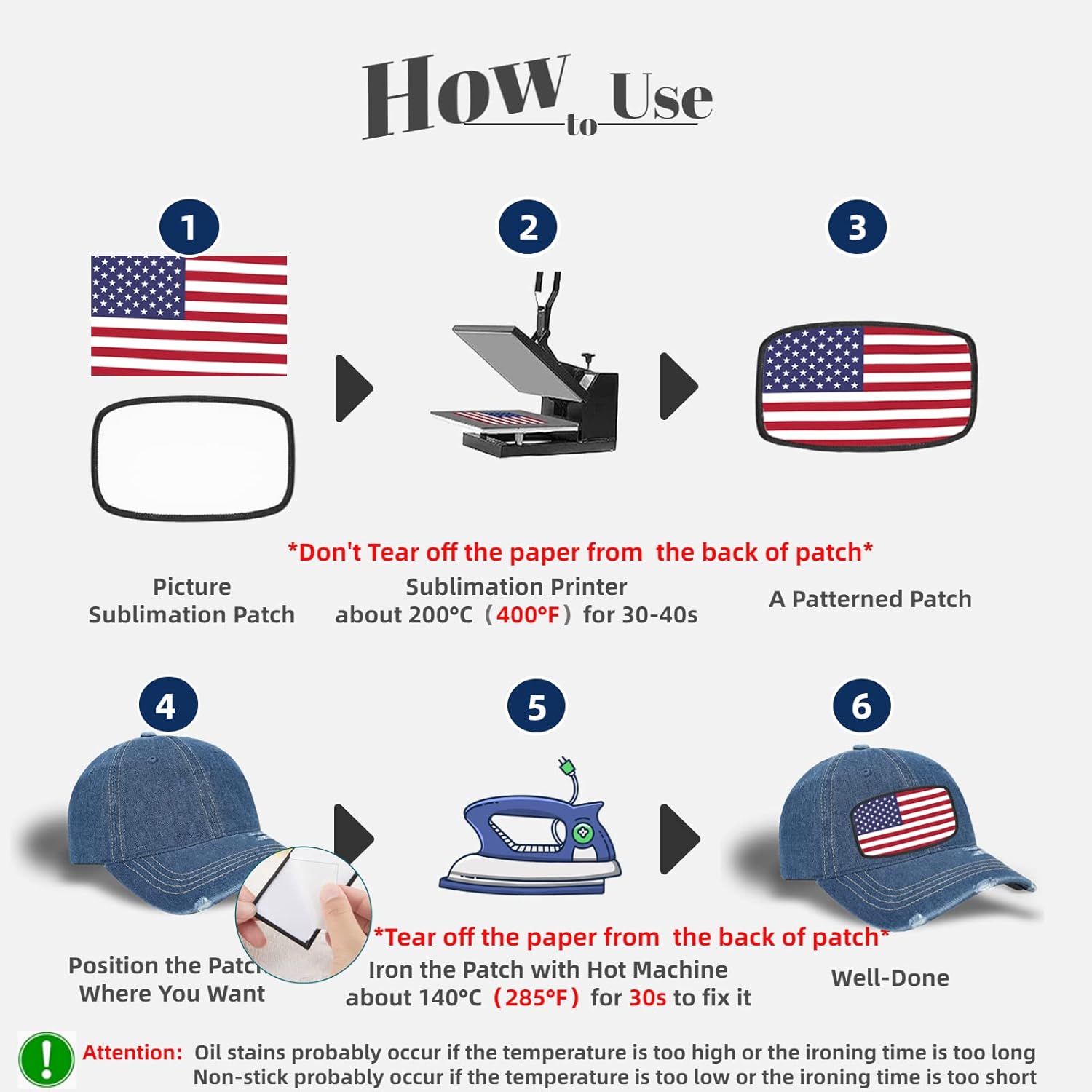 150 PCs Sublimation Patches - Iron On Blank Patches for DIY Crafts Hats Caps Backpack Uniforms (Three-Shapes, 150 PCs)