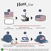 Vista 5 de 30 parches de sublimación, parches en blanco para planchar para sombreros de bricolaje, gorras, mochilas, uniformes, manualidades, forma redondeada