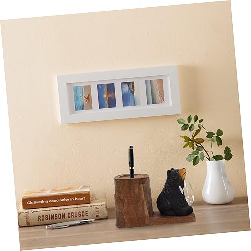 Miniatura 3 de TEHAUX 3 soportes para lápices de oso negro para escritorio, lindo adorno de escritorio, organizador de bolígrafos para escritorio, oficina, soporte